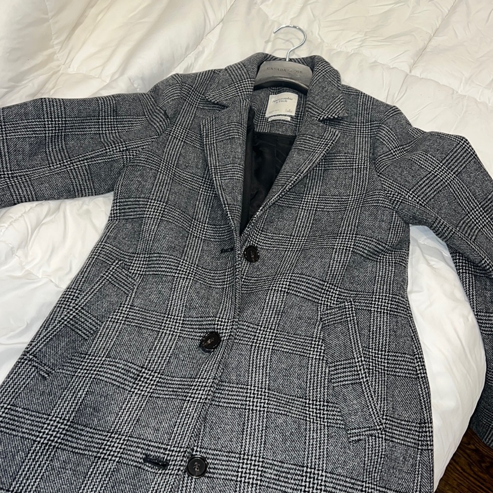 Abercrombie Grey Long Peacoat